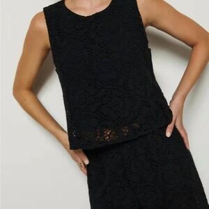Nation LTD Black Lace Tank Top